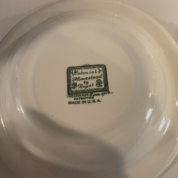 Set 4 Colonial Homestead by Royal Soup / Salad Bowls Circa 1950 Cradle - Picture 3 of 3